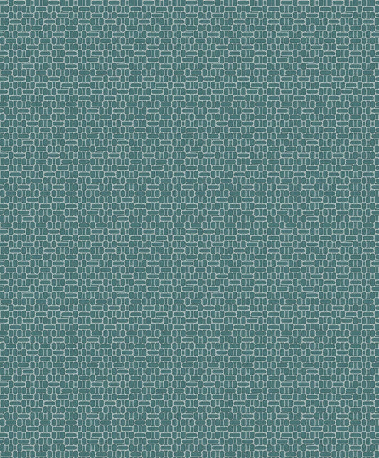 Mondrian Capsule Geometric Wallpaper - Teal
