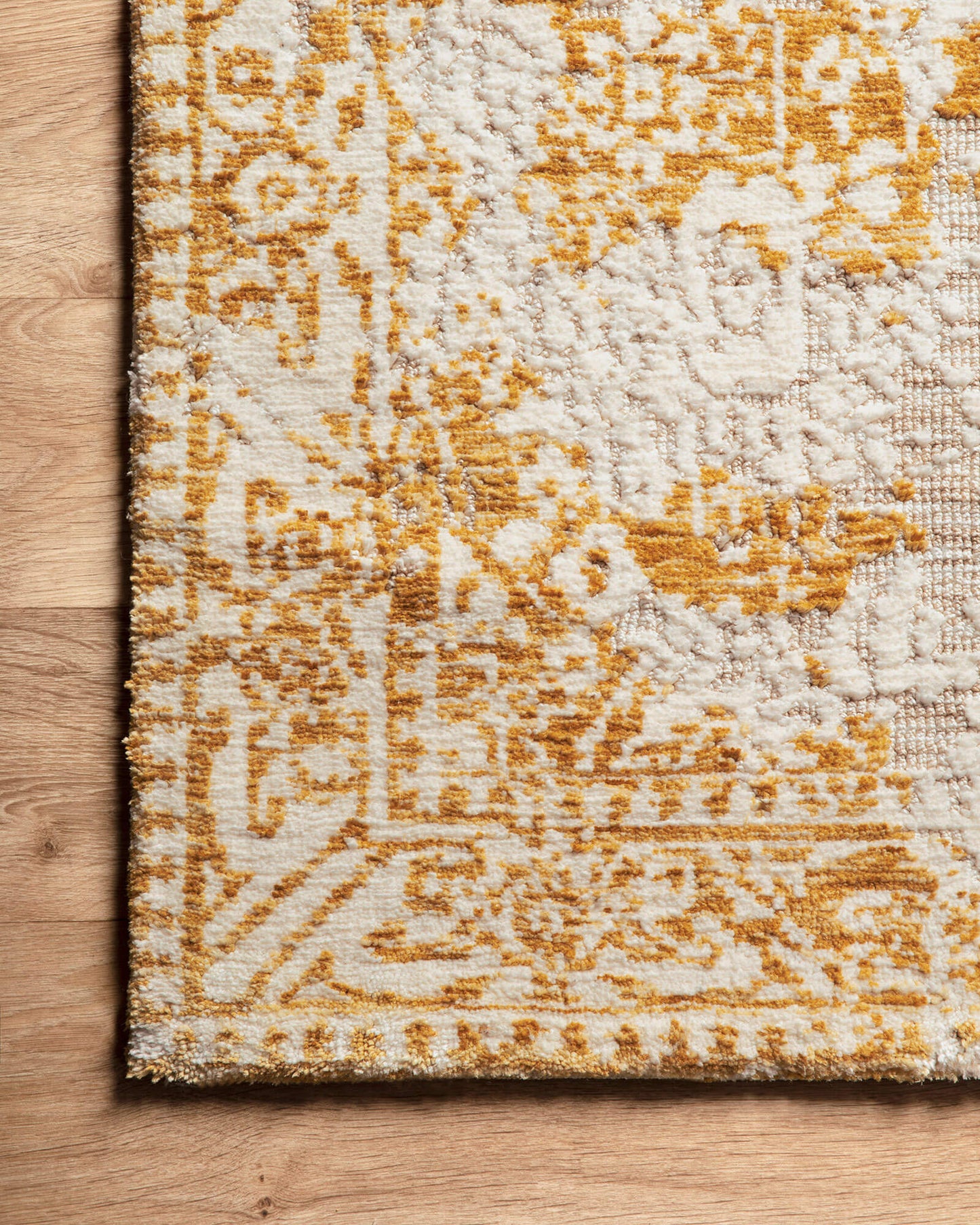 Magnolia Home By Joanna Gaines x Loloi Lindsay Rug - Gold & Antique White