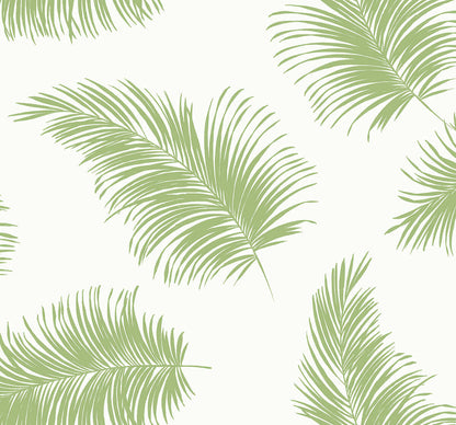 Lillian August Tossed Palm Peel & Stick Wallpaper - Green