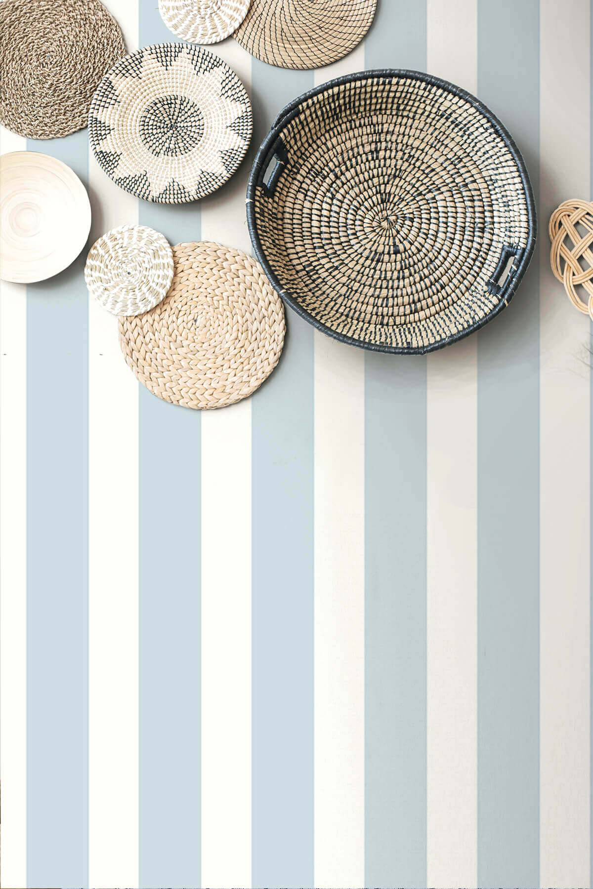 Lillian August Designer Stripe Peel & Stick Wallpaper - Hampton Blue