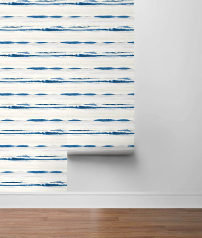 Lillian August Horizon Stripe Peel & Stick Wallpaper - Blue Oasis