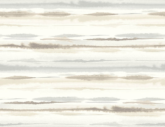 Lillian August Horizon Stripe Peel & Stick Wallpaper - Sand Dunes