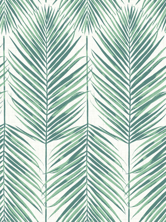 Beach House Paradise Wallpaper - Tropic Green
