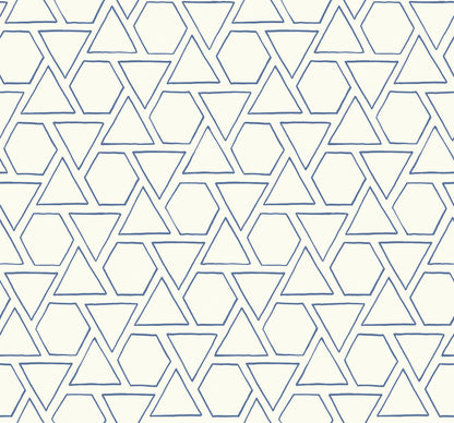 Seabrook Beach House Sun Shapes Wallpaper - Coastal Blue