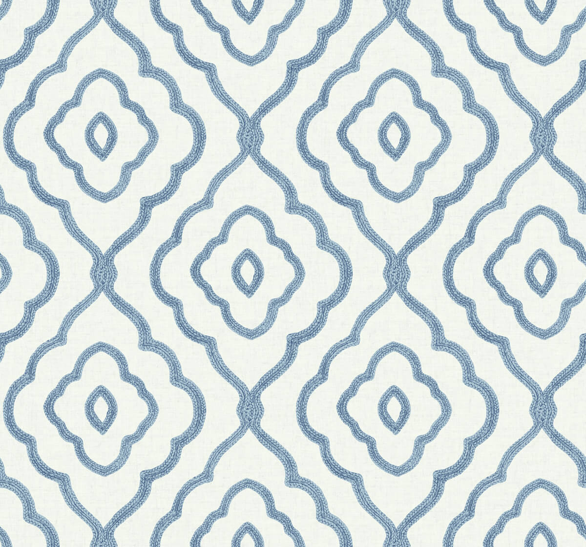 Beach House Seaside Ogee Wallpaper - SAMPLE