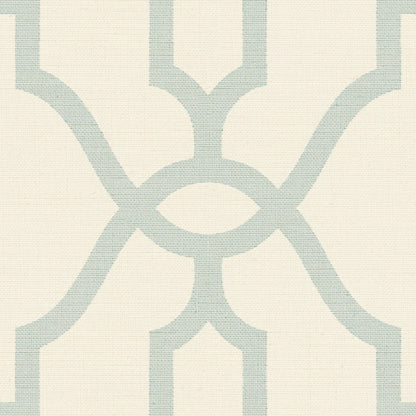 ME1553 Magnolia Home Woven Trellis Wallpaper Blue Cream