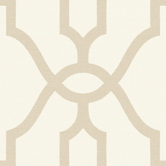 ME1554 Magnolia Home Woven Trellis Wallpaper Beige