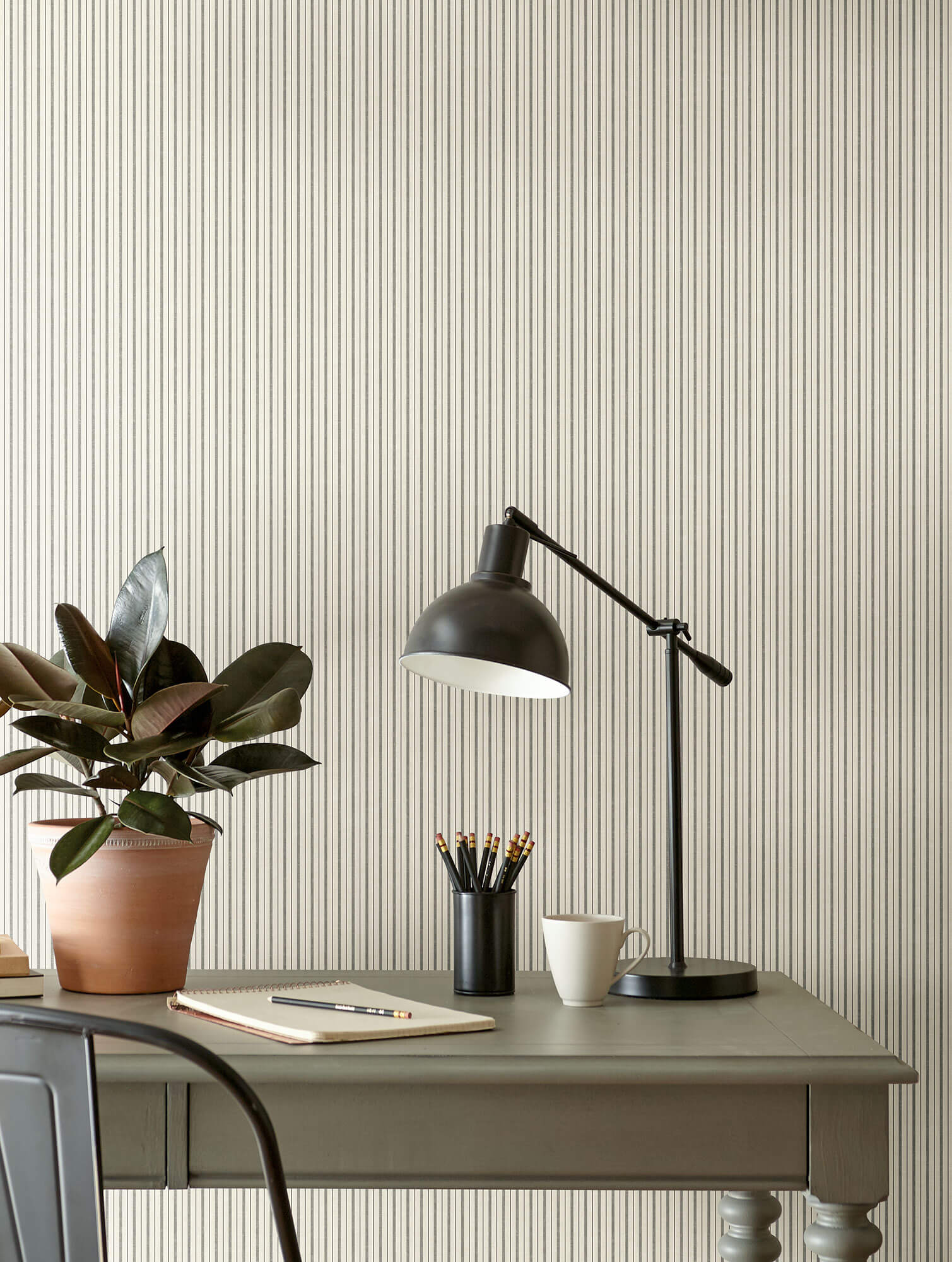 York Wallcoverings MH1510 Magnolia Home The Daily Removable Wallpaper Gray/ Black