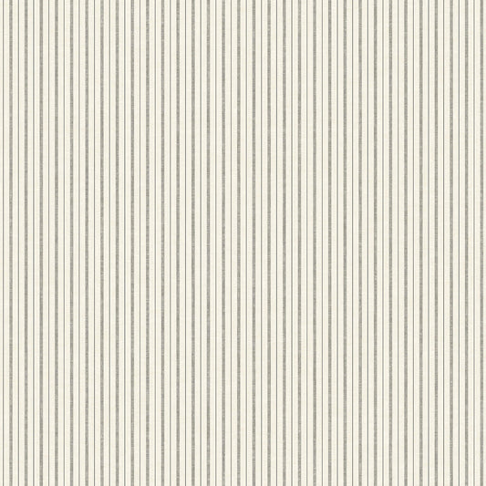ME1561 Magnolia Home French Ticking Wallpaper Charcoal Black