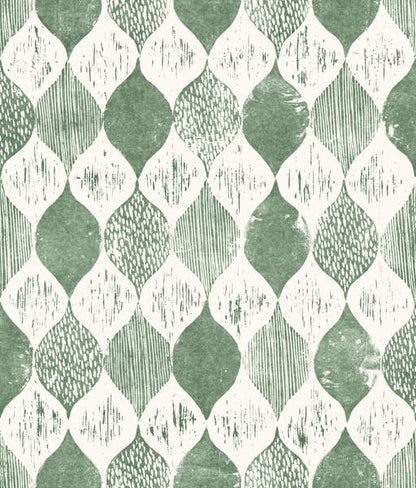 Magnolia Home Woodblock Print Wallpaper - SAMPLE ONLY