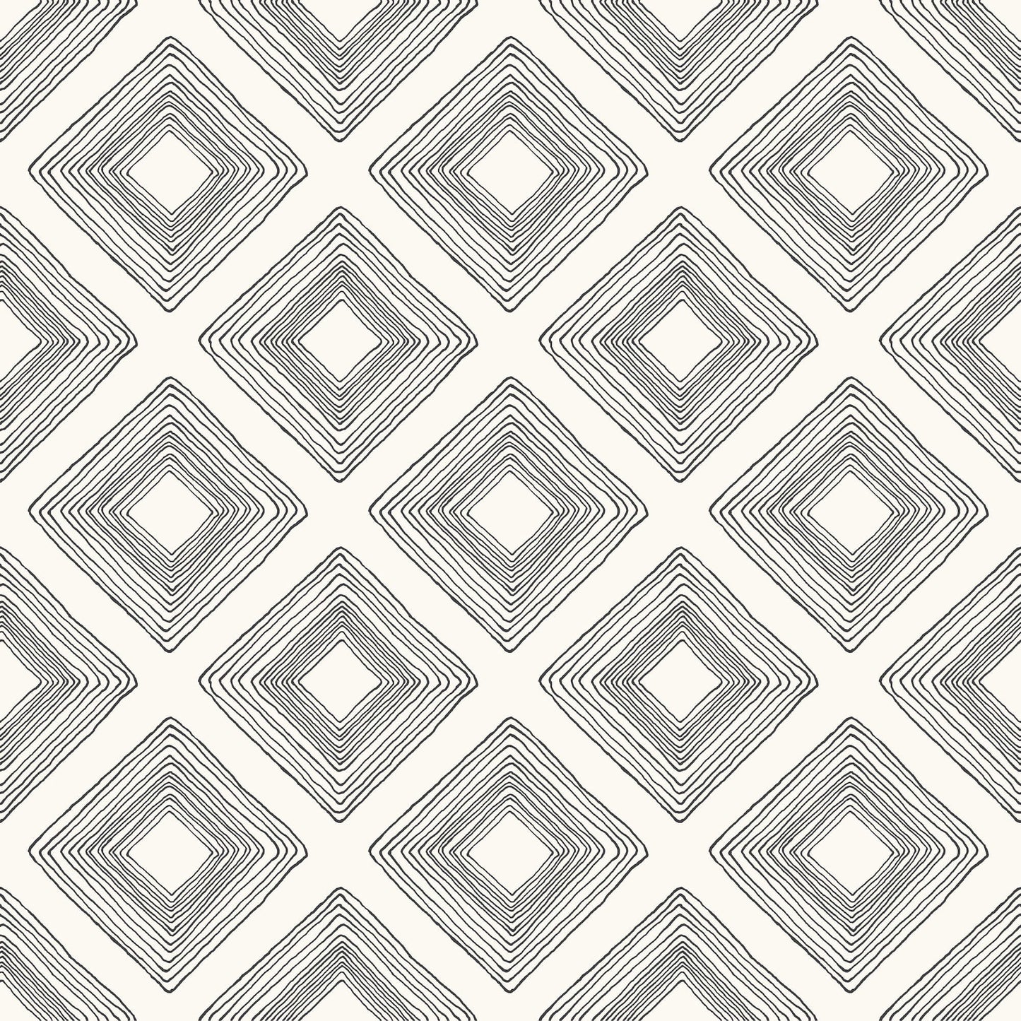 White Diamond Pattern Wallpaper