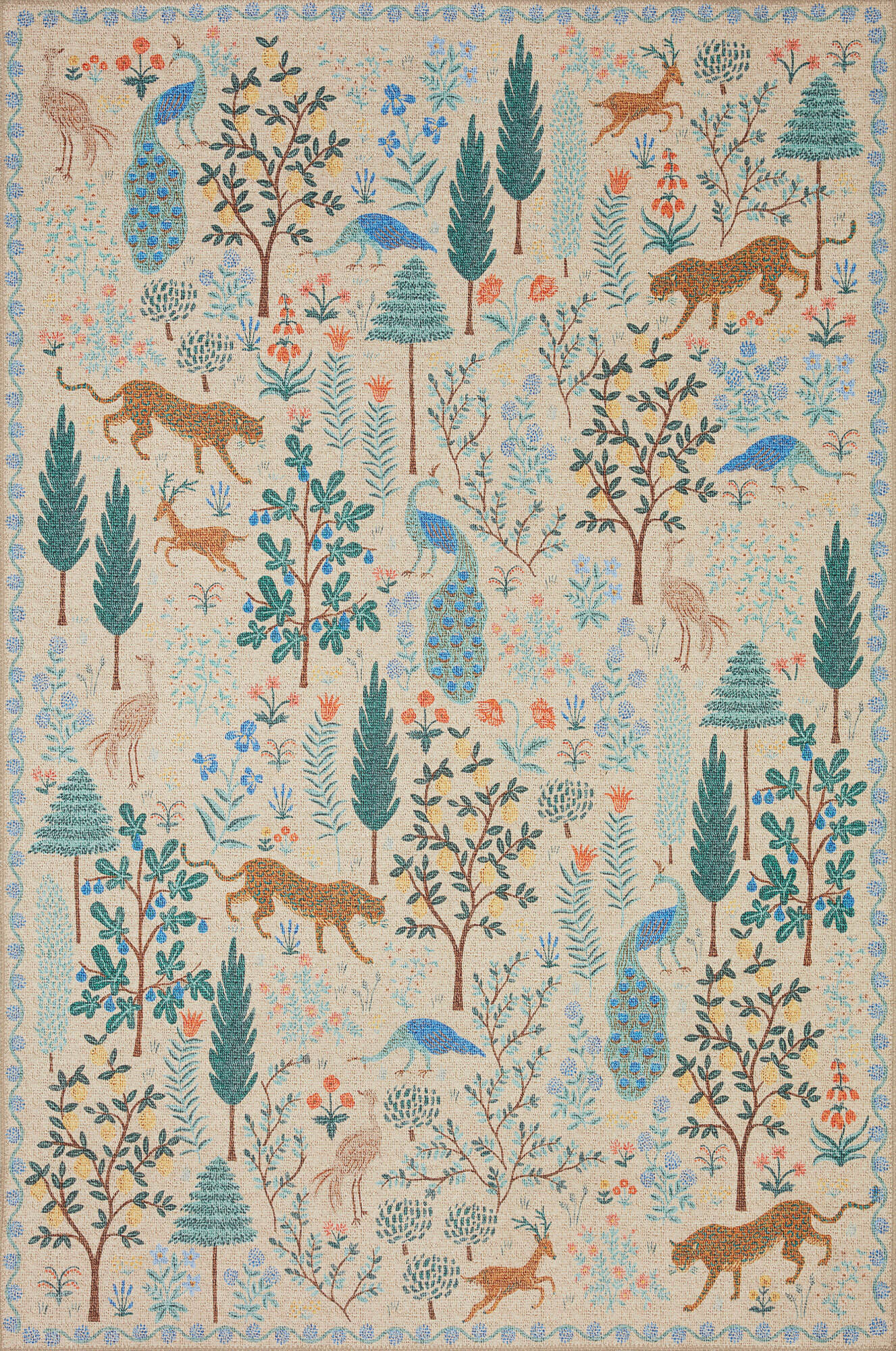 Rifle Paper Co. x Loloi Menagerie Forest Rug - Cream