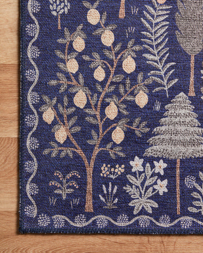 Rifle Paper Co. x Loloi Menagerie Forest Rug - Navy Blue