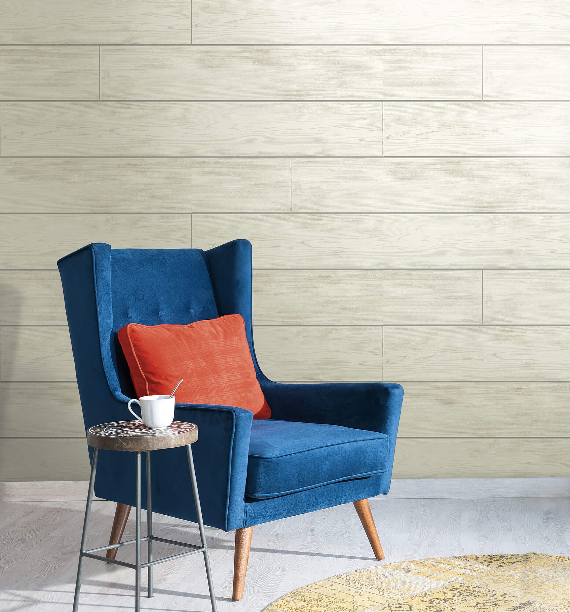 MH1559 Magnolia Home Shiplap Removable Wallpaper Warm Gray