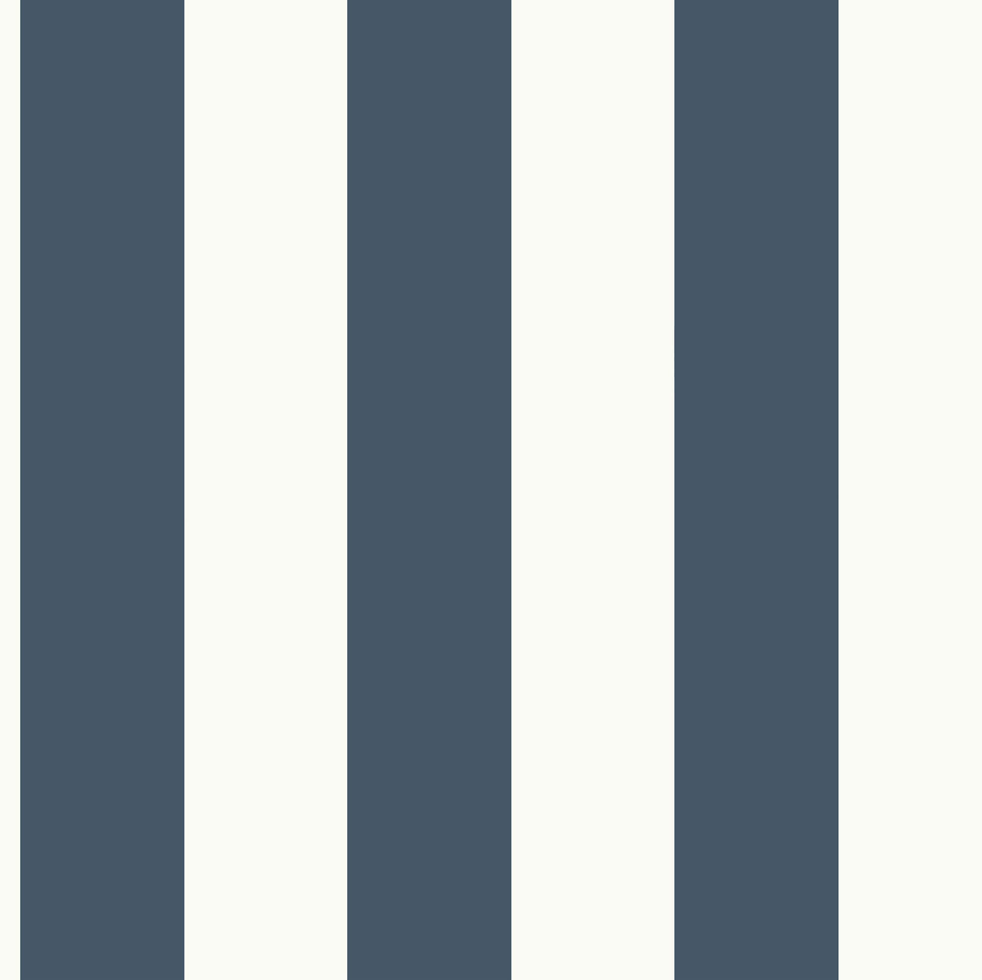 Magnolia Home Awning Stripe Wallpaper Navy Blue White