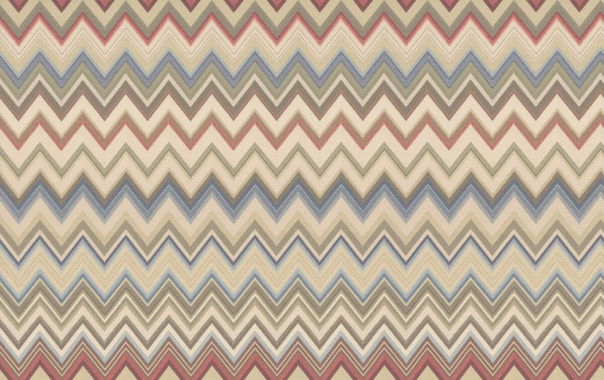 MI10330 Missoni Home Happy Zig Zag Wallpaper Orange Blue