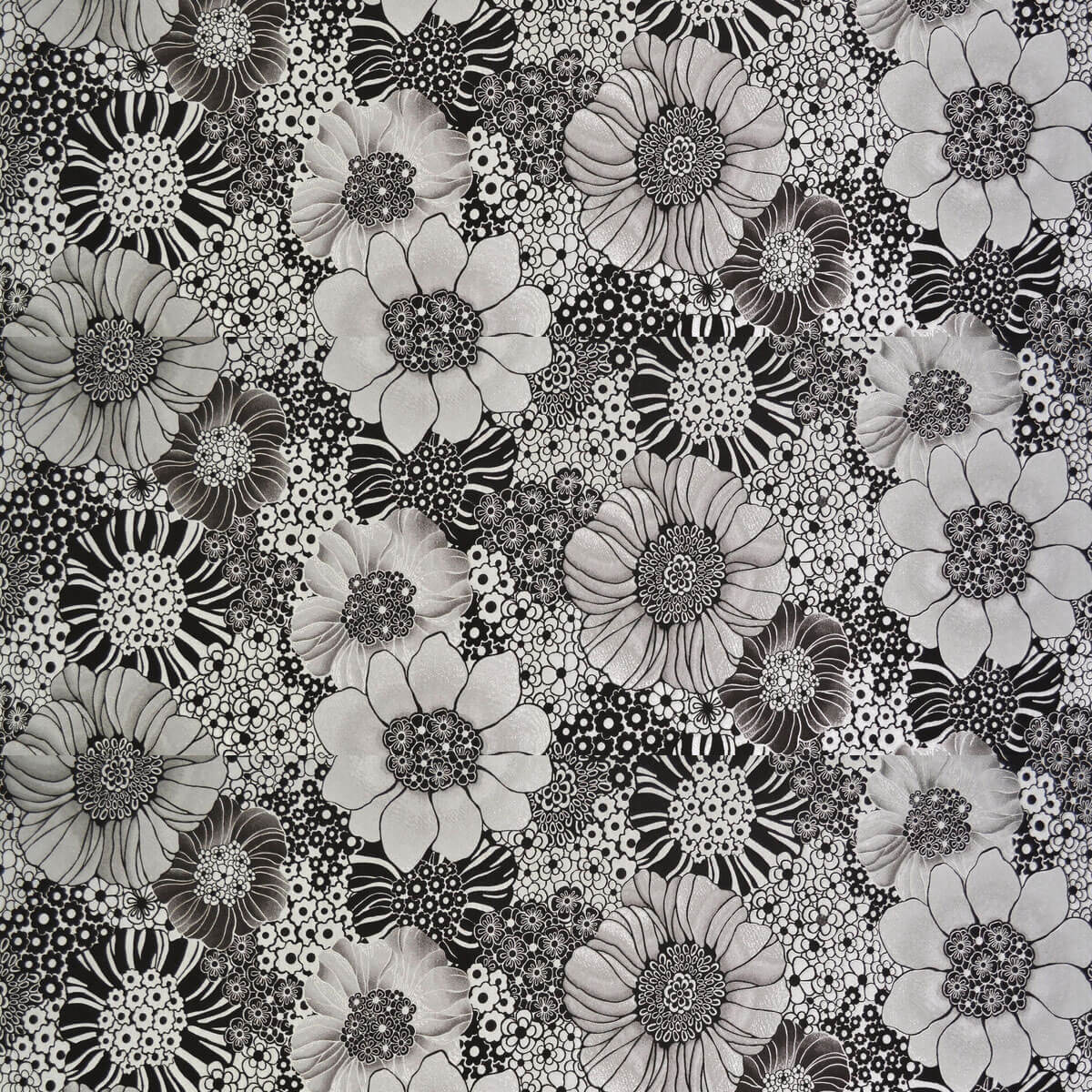 Missoni Home Anemones Wallpaper - Black & Silver