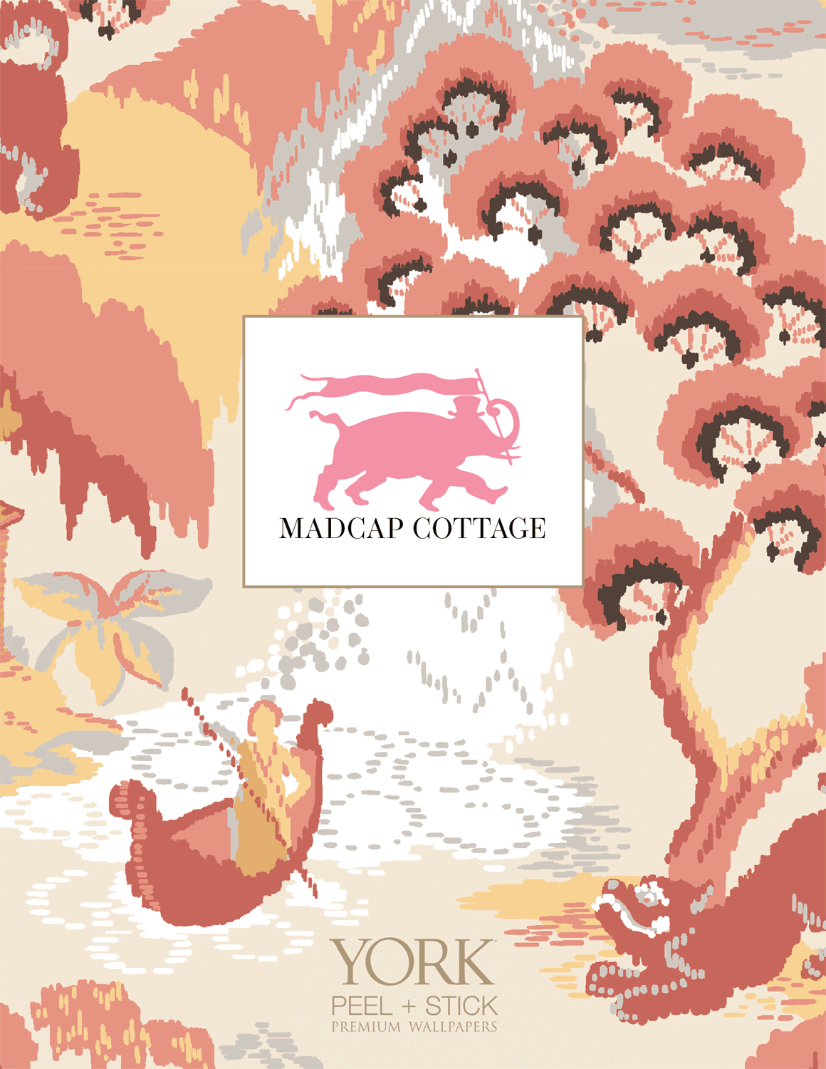 Madcap Cottage Old Peking Peel & Stick Wallpaper - Pink Lemonade