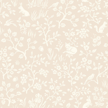 MK1110 Magnolia Home Fox and Hare Wallpaper Pink