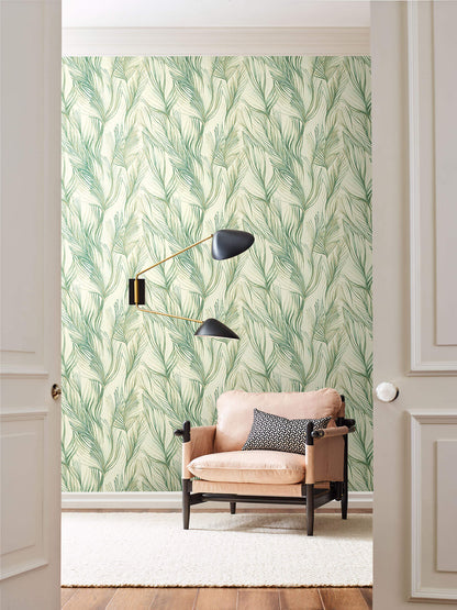 Candice Olson Botanical Dreams Peaceful Plume Wallpaper - Green
