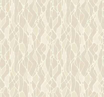 Candice Olson Botanical Dreams Stained Glass Wallpaper - Taupe