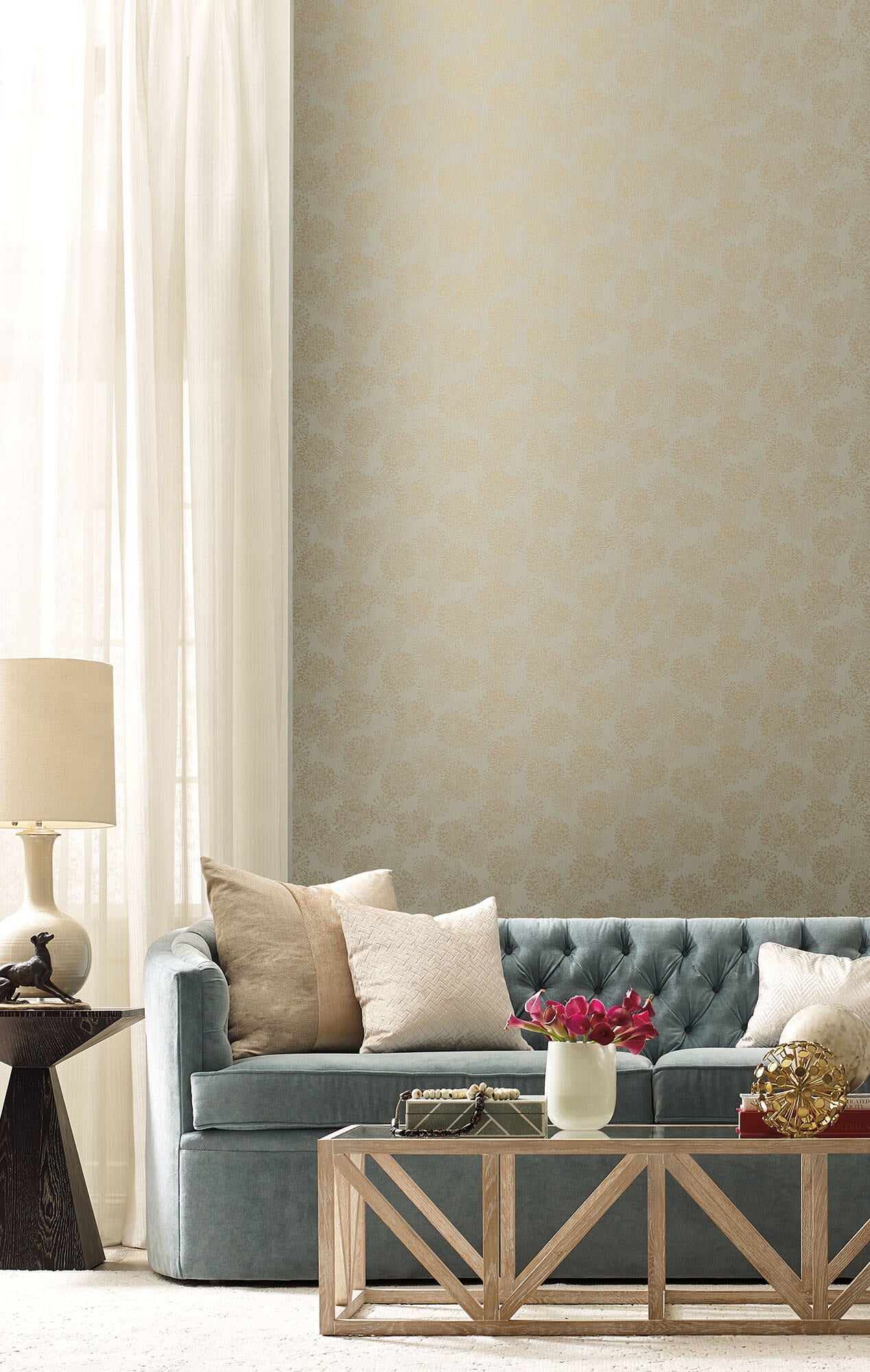 NA0579 Grandeur Wallpaper by Candice Olson - Taupe – US Wall Decor