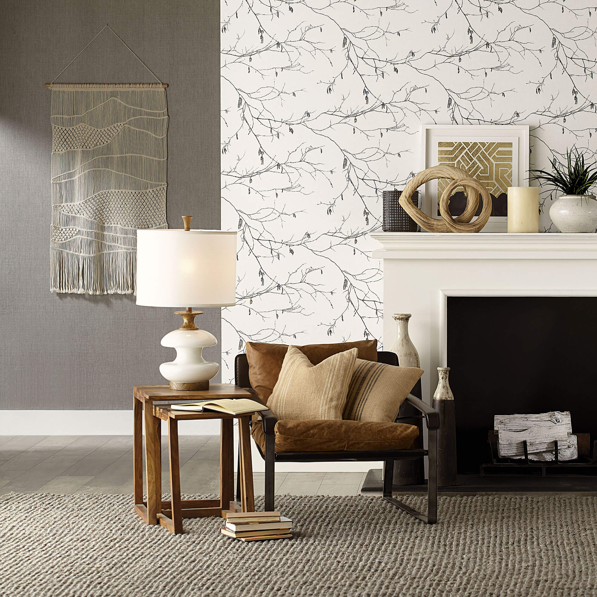 NR1524 Norlander Winter Branches Wallpaper - White/Off White – US