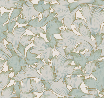 Modern Heritage Acanthus Toss Wallpaper - SAMPLE ONLY