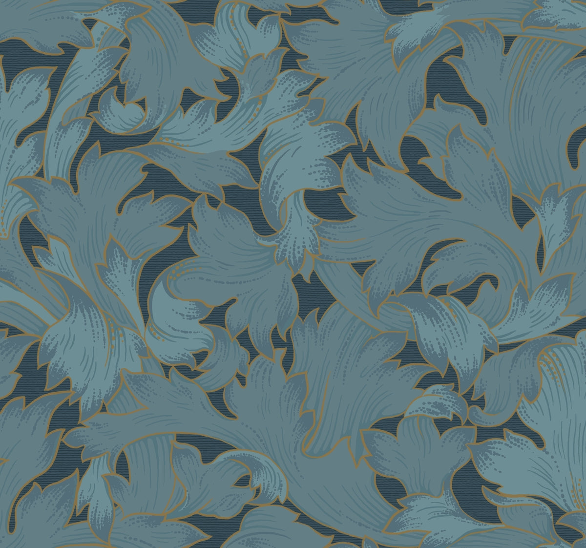 Modern Heritage Acanthus Toss Wallpaper - SAMPLE ONLY