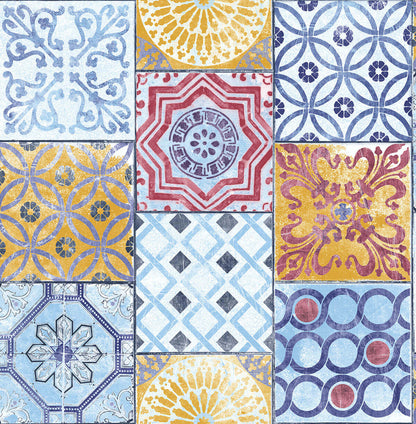 NextWall Moroccan Tile Peel & Stick Wallpaper - Multicolored