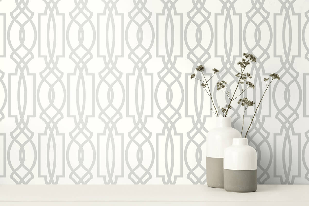 NextWall Deco Lattice Peel & Stick Wallpaper - Gray – US Wall Decor