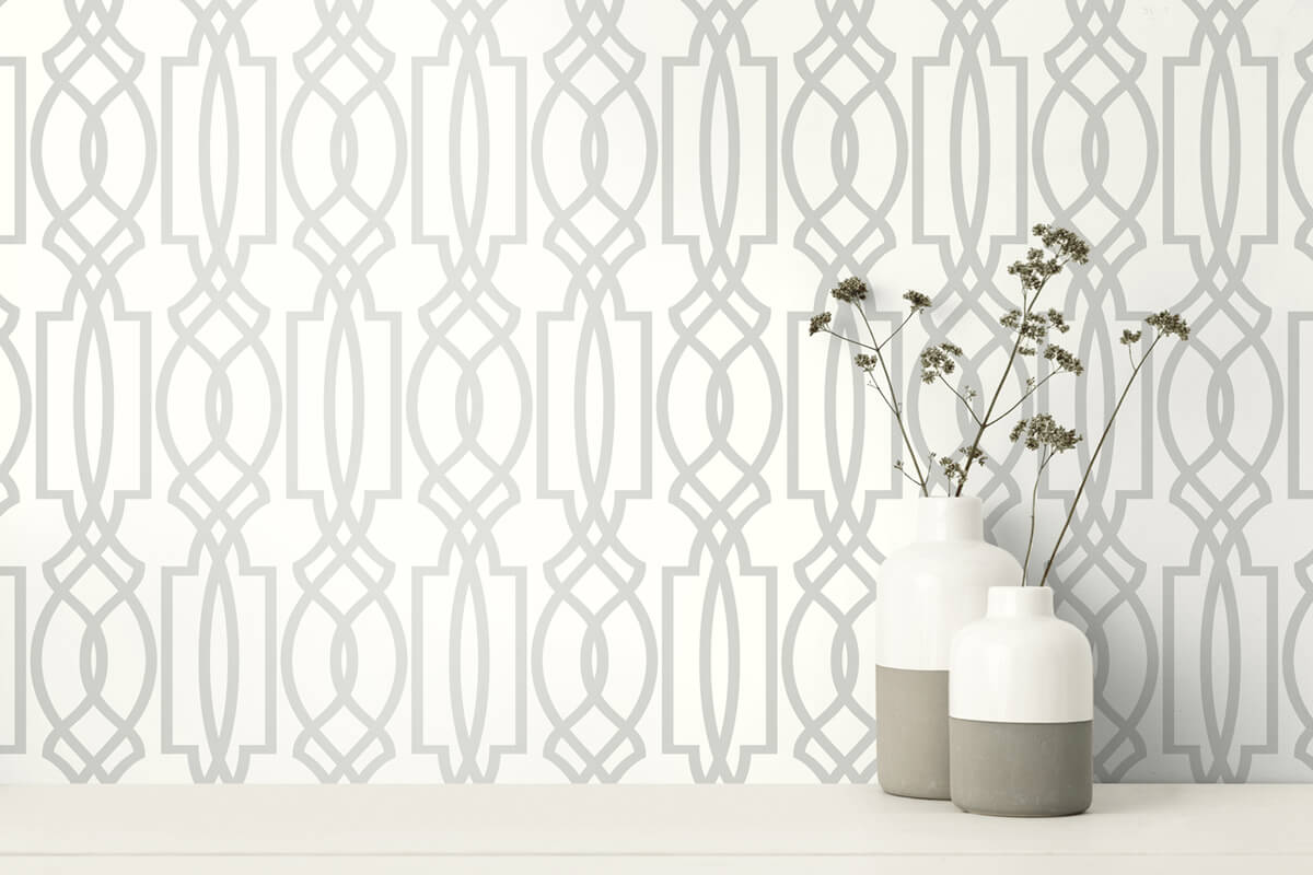 NextWall Deco Lattice Peel & Stick Wallpaper - Gray