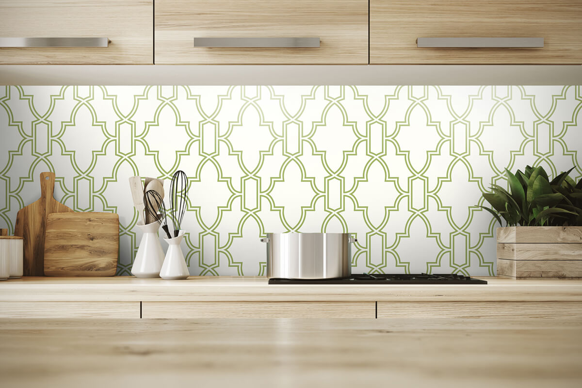 NextWall Tile Trellis Peel & Stick Wallpaper - Green