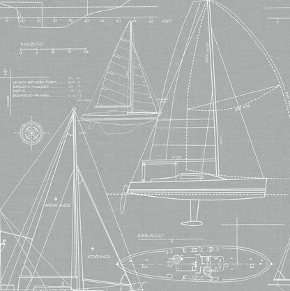 NextWall Yacht Club Peel and Stick Wallpaper - SAMPLE