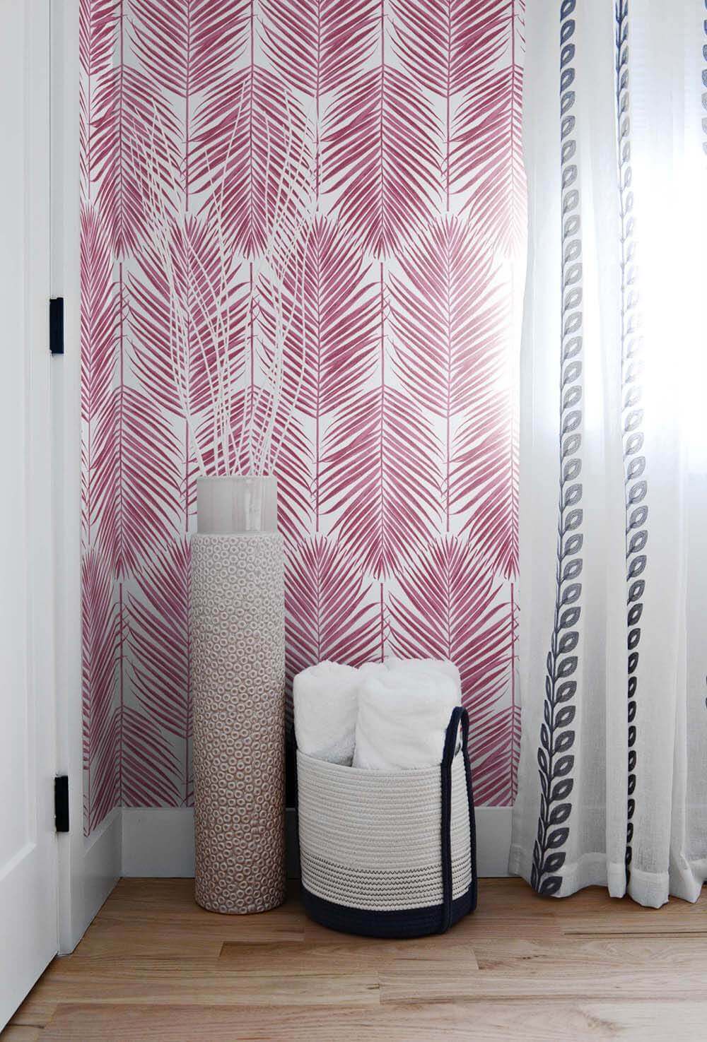 NextWall Paradise Palm Peel & Stick Wallpaper - Pink – US Wall Decor