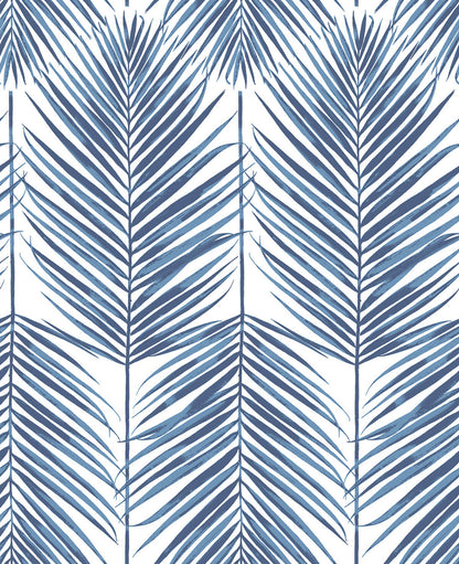 NextWall Paradise Palm Peel & Stick Wallpaper - Coastal Blue