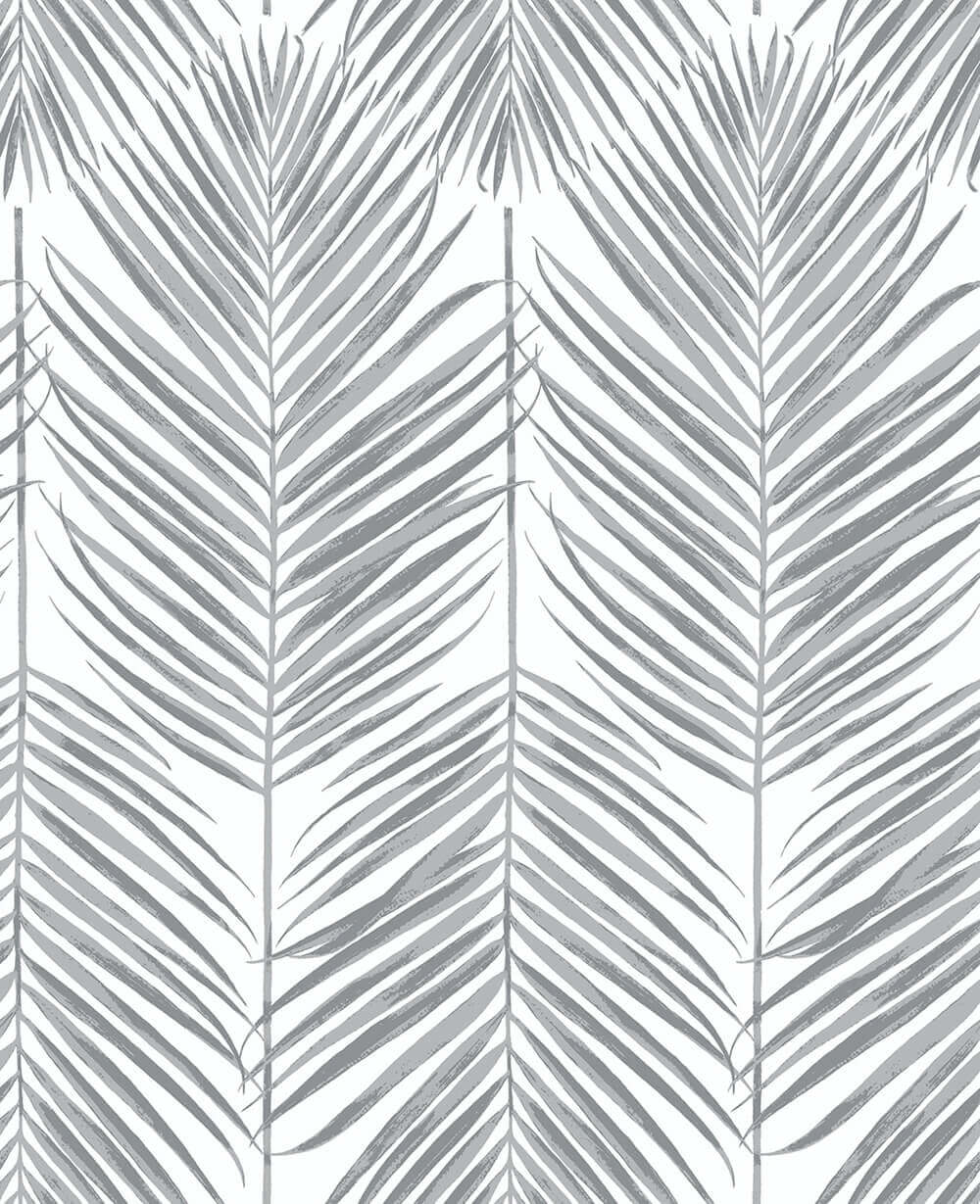 NextWall Paradise Palm Peel & Stick Wallpaper - Gray