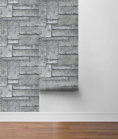 NextWall Fuselage Panel Peel & Stick Wallpaper - Gray