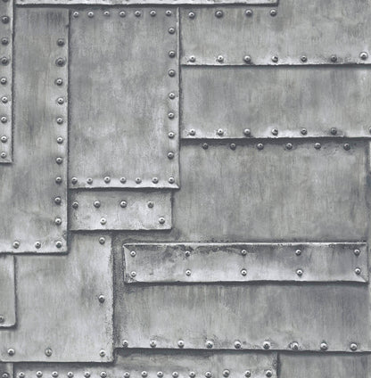 NextWall Fuselage Panel Peel & Stick Wallpaper - Gray