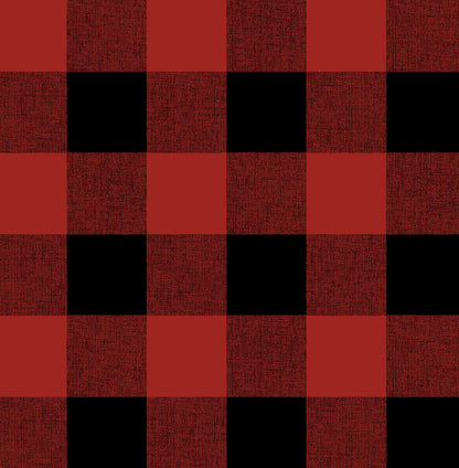 NextWall Buffalo Plaid Peel & Stick Wallpaper - Red & Black