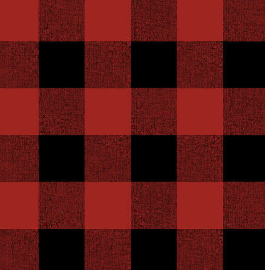 NextWall Buffalo Plaid Peel & Stick Wallpaper - Red & Black