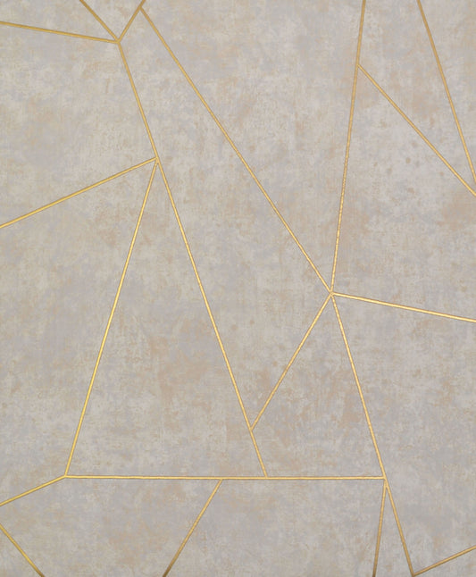 NW3504 Antonina Vella Modern Metals Nazca Wallpaper Neutral Gold