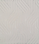 NW3516 Modern Metals Ebb And Flow Wallpaper - White/Silver – US Wall Decor