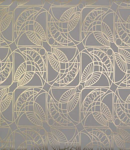 Modern Metals Cartouche Wallpaper - SAMPLE ONLY