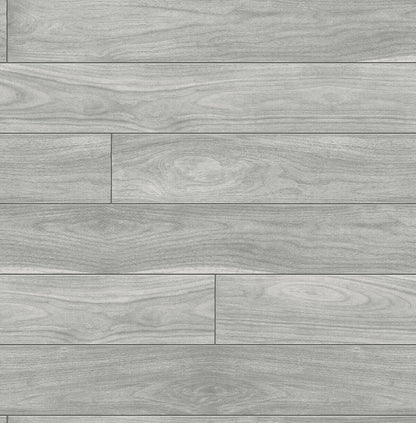 NextWall Teak Planks Peel & Stick Wallpaper - Gray