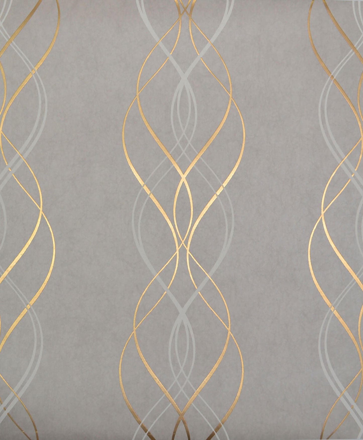 NW3550 Antonina Vella Modern Metals Aurora Wallpaper Grey Gold