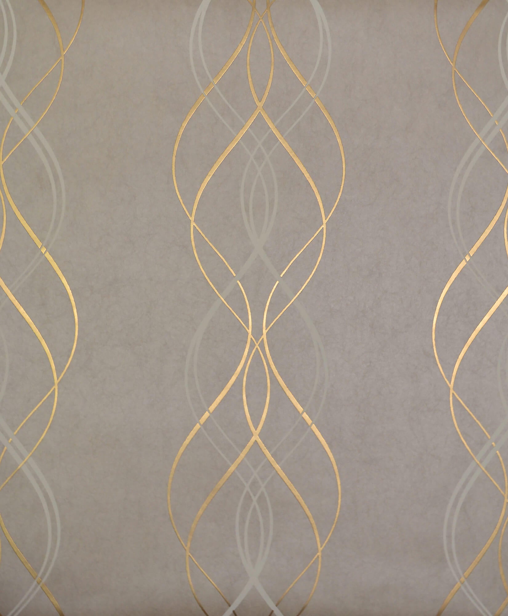 NW3552 Antonina Vella Modern Metals Aurora Wallpaper Khaki Gold