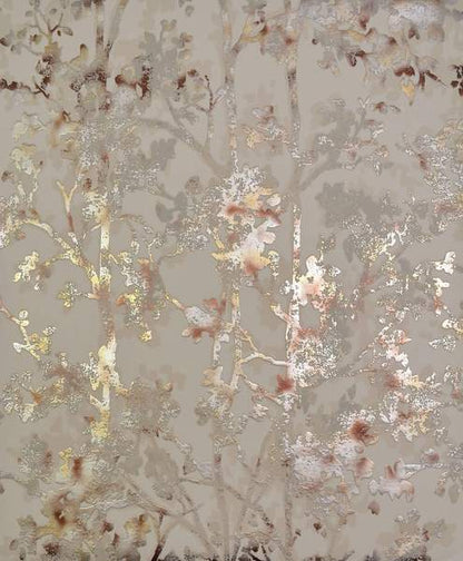 Modern Metals Shimmering Foliage Wallpaper - SAMPLE ONLY