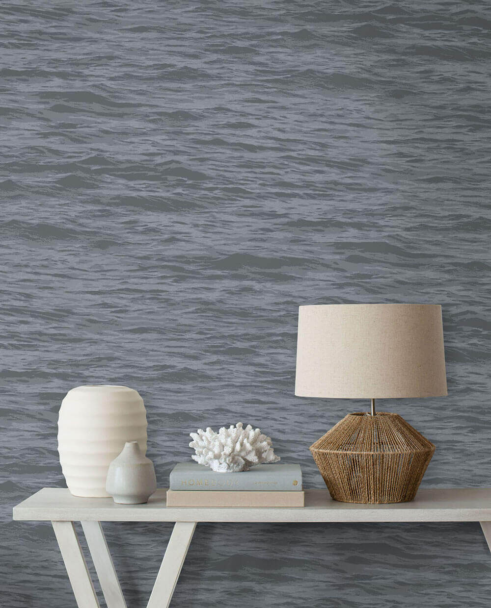 NextWall Serene Sea Peel & Stick Wallpaper - Gray