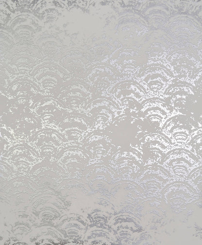 NW3596 Antonina Vella Modern Metals Eclipse Wallpaper White Silver